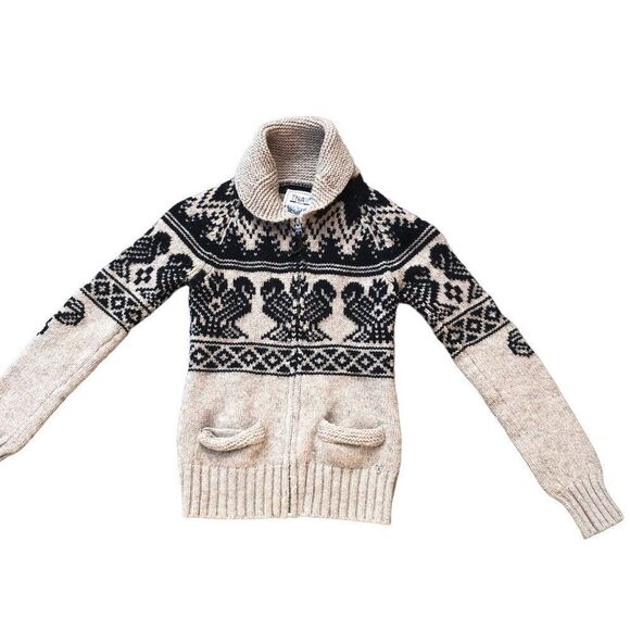 Aritzia TNA 100% Lambswool Cardigan Knit Sweater Medium - Picture 2 of 8